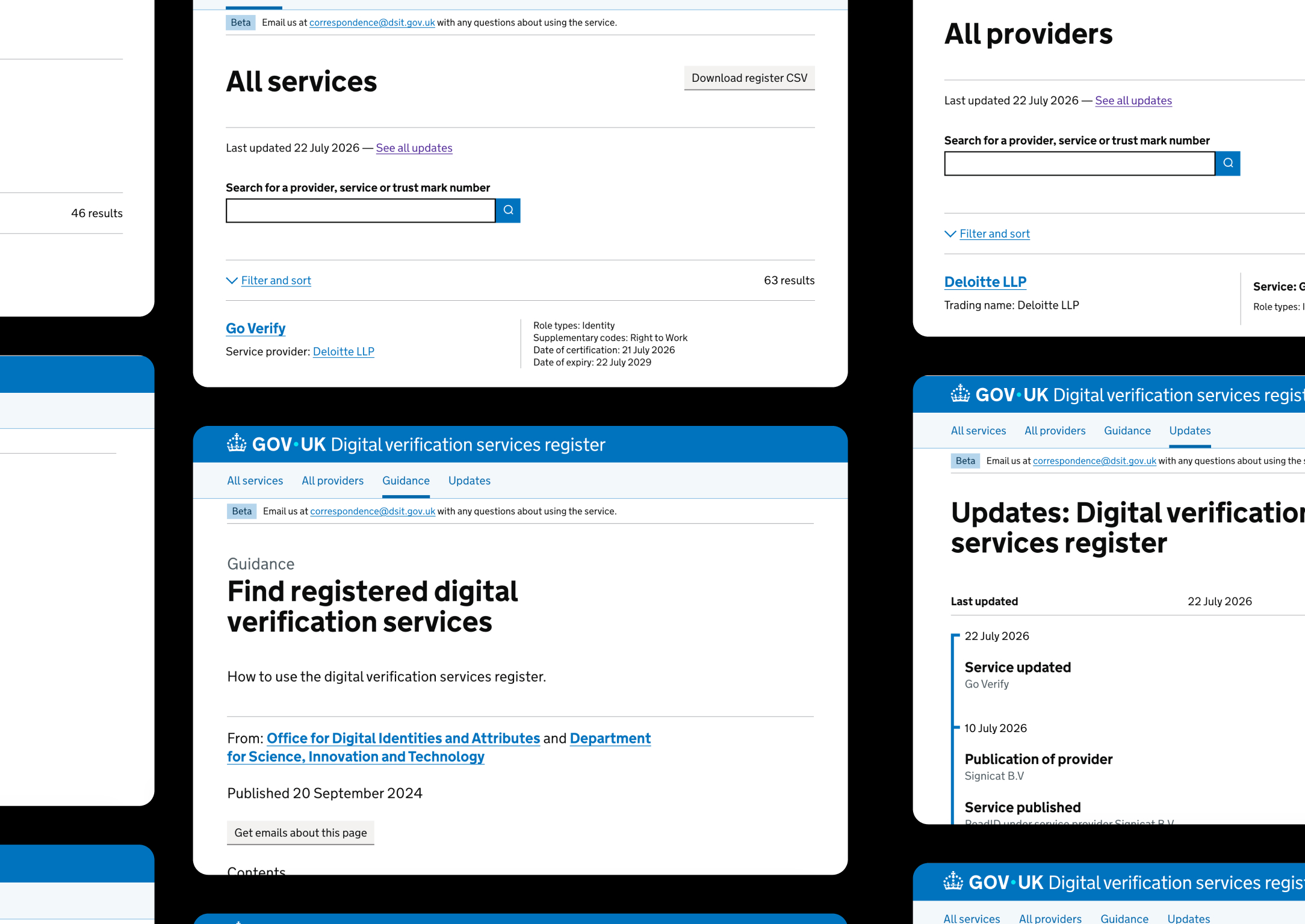GOV.UK Public register